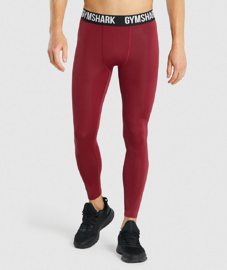 Gymshark Element Baselayer Muške Tajice Bordo | HR 2216KOR